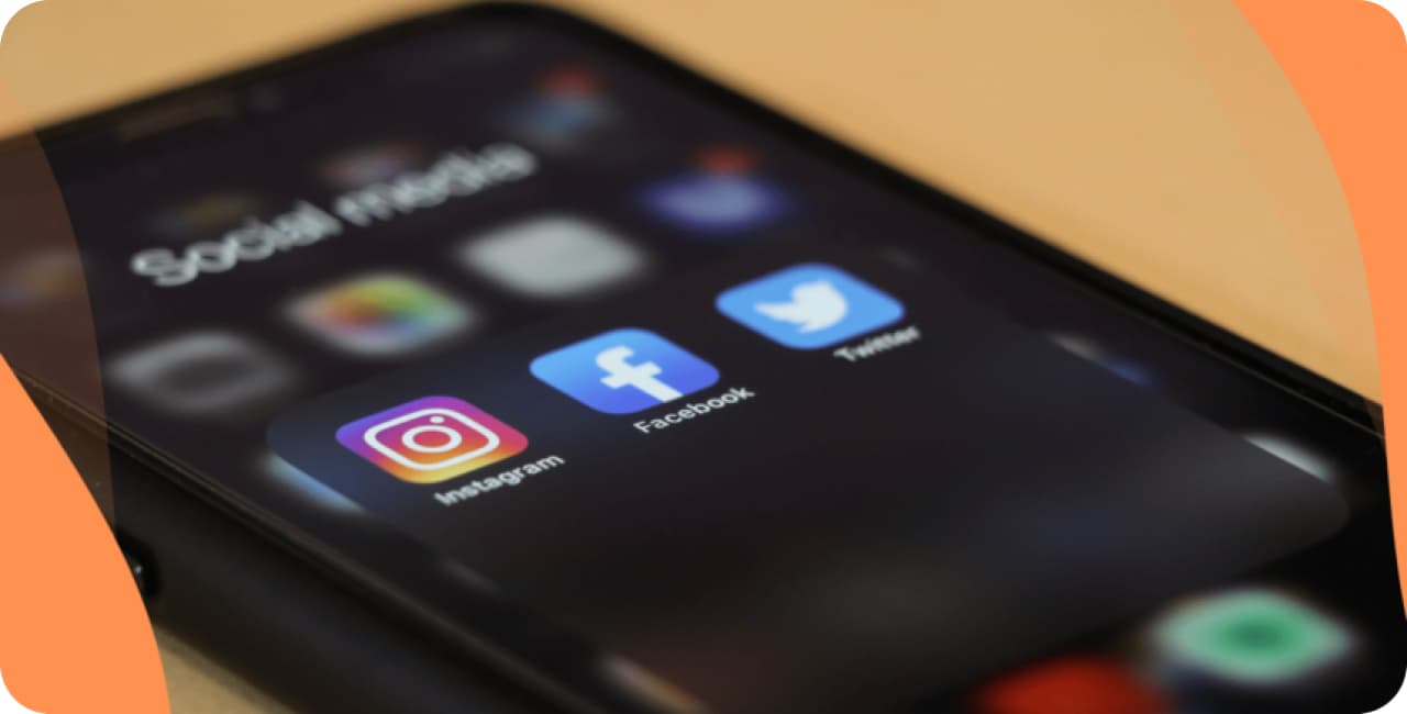 social media apps on a smartphone