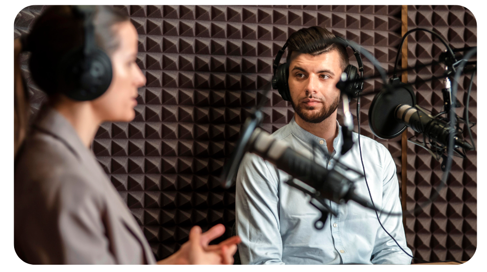 radio presenter and guest