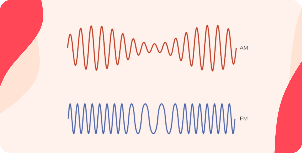 les ondes d'une radiodiffusion AM et FM