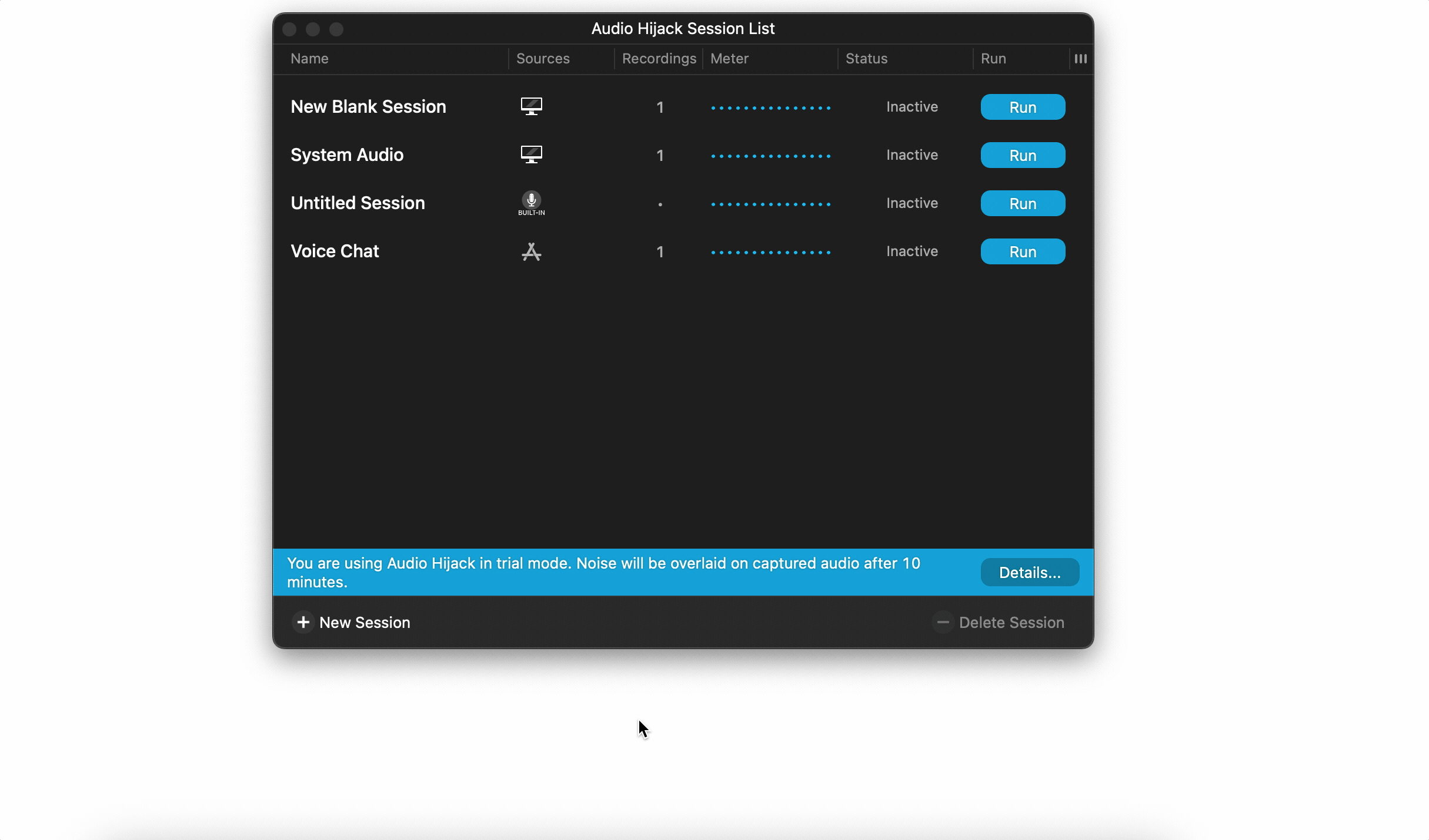 Démarrer avec Audio Hijack