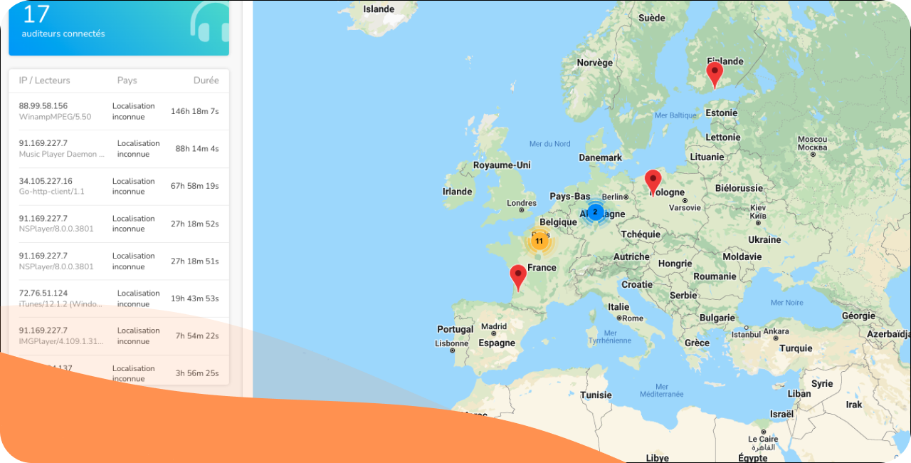 géographie audience radio