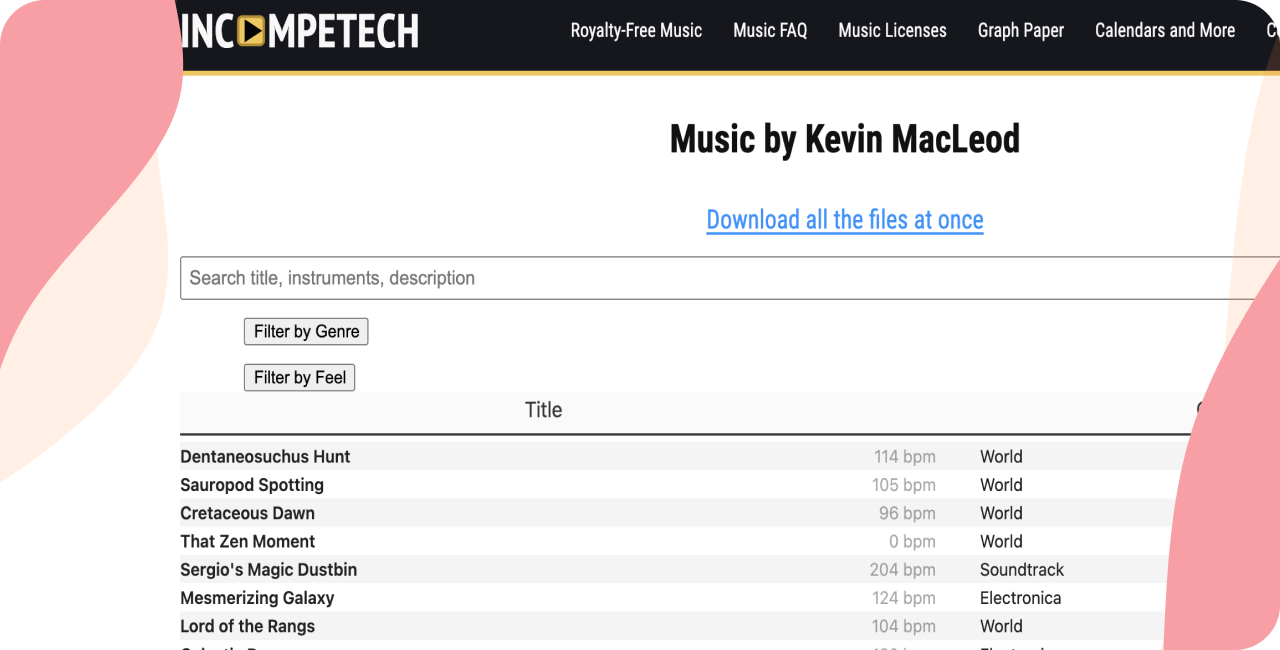 Kevin MacLeod incompetech musique libre de droit site