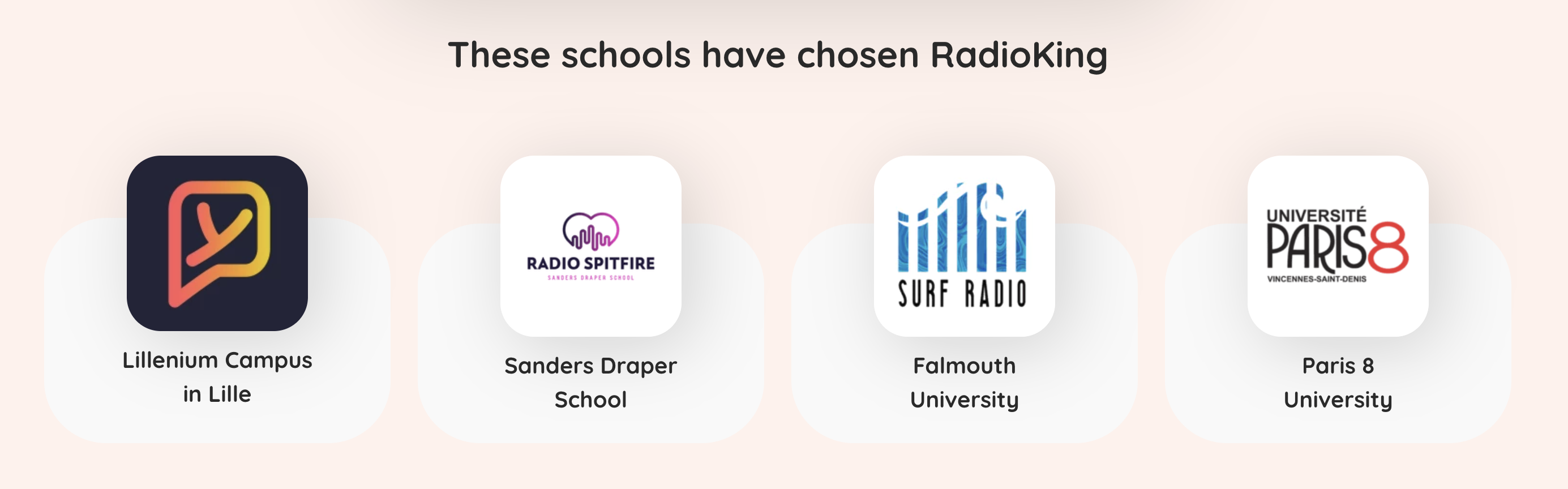 Educational radio stations created with RadioKing