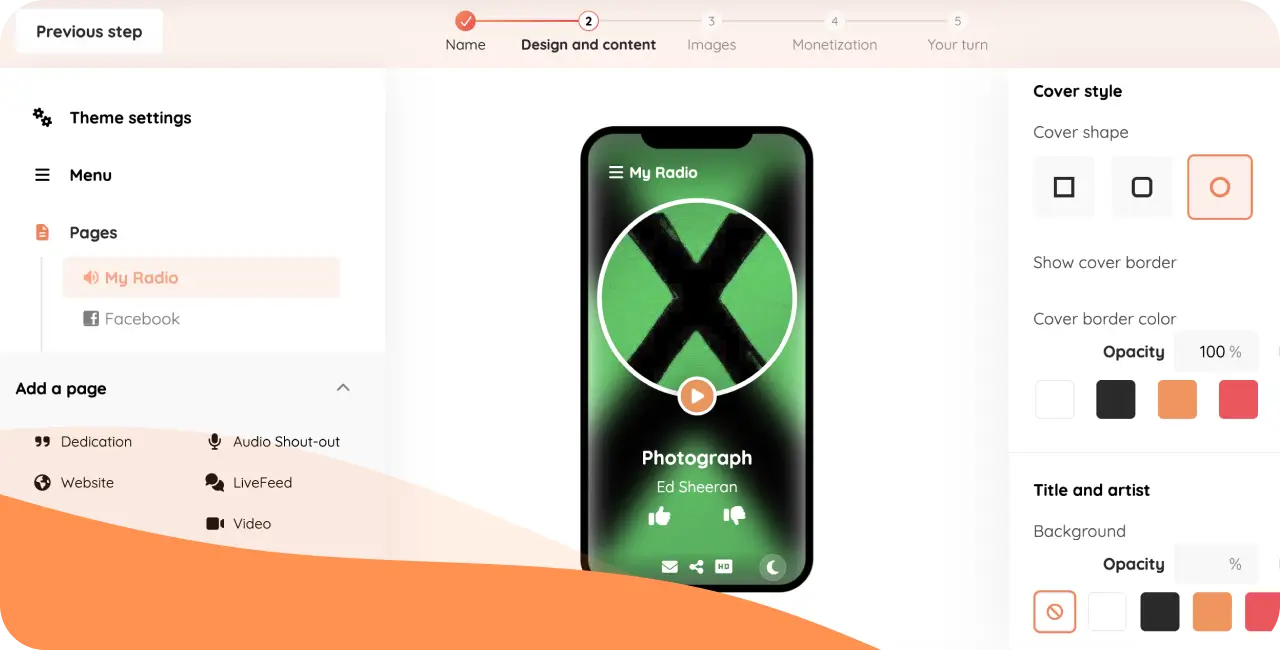 RadioKing's online mobile application simulator