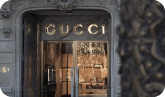The front of a Gucci store